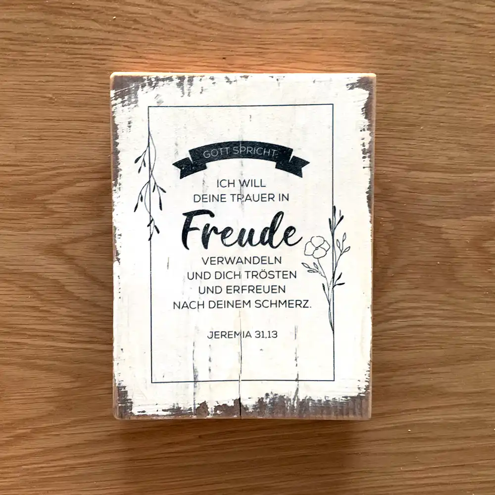 Dekoschild "Trauer Freude" 3 Dekoschild "Trauer Freude" – Bild 3