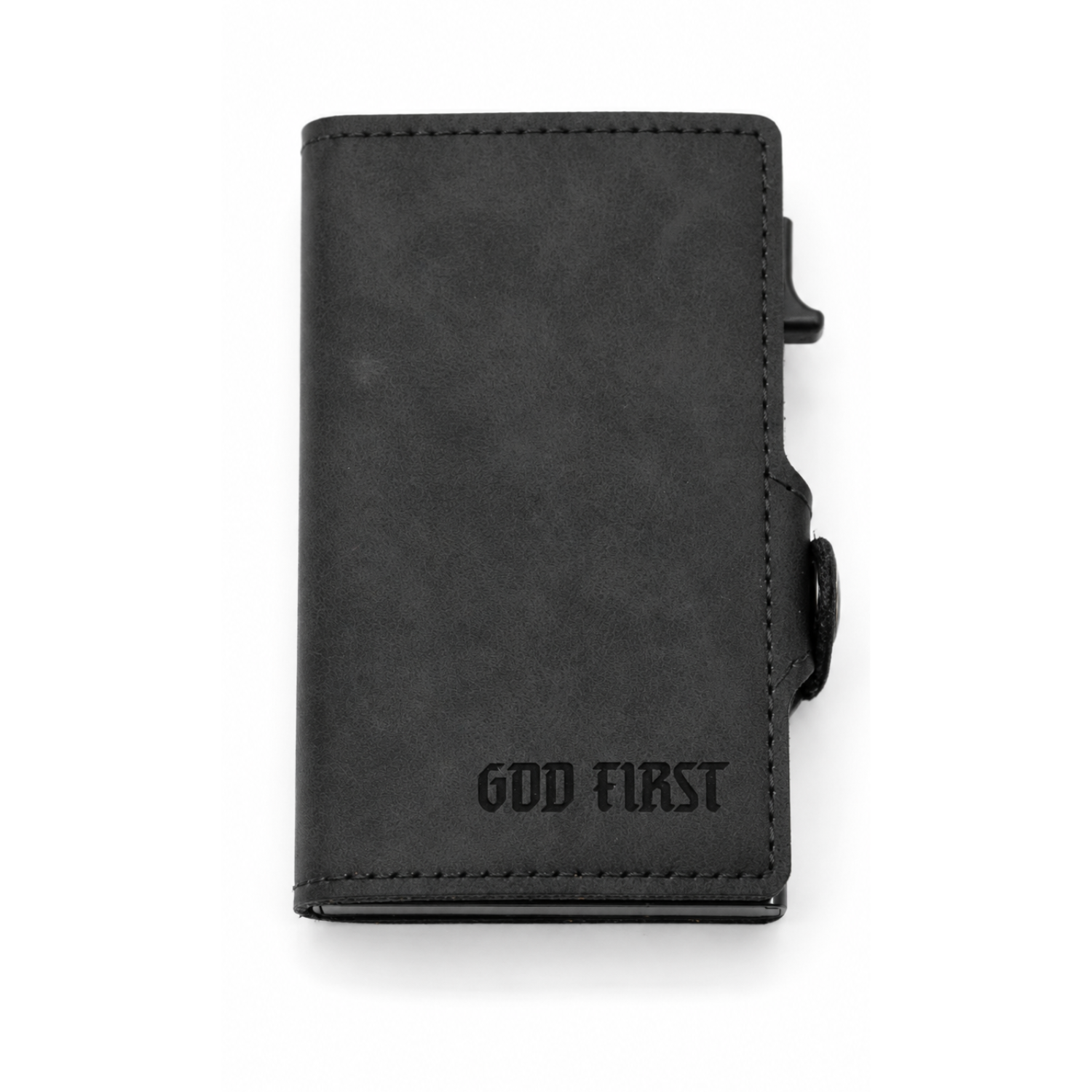 YAHWEH YIREH - Kartenhalter - THE LORD WILL PROVIDE - Black 1 Schwarze Bibel- oder Gebetsbuchhülle mit 'GOD FIRST' Aufdruck.