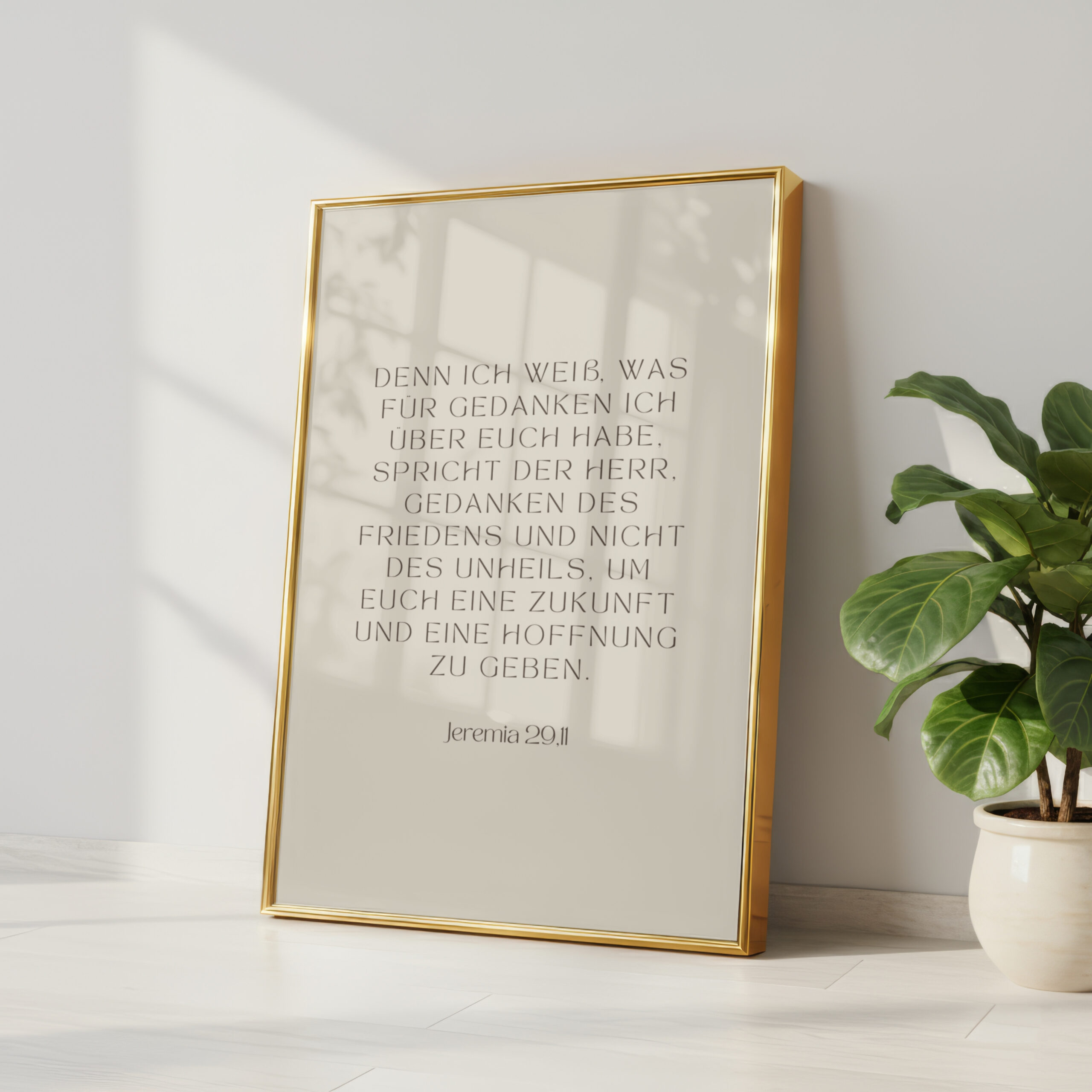 JEREMIA 29 11 - minimalistisches Poster in beige 3 JEREMIA 29 11 - minimalistisches Poster in beige – Bild 3