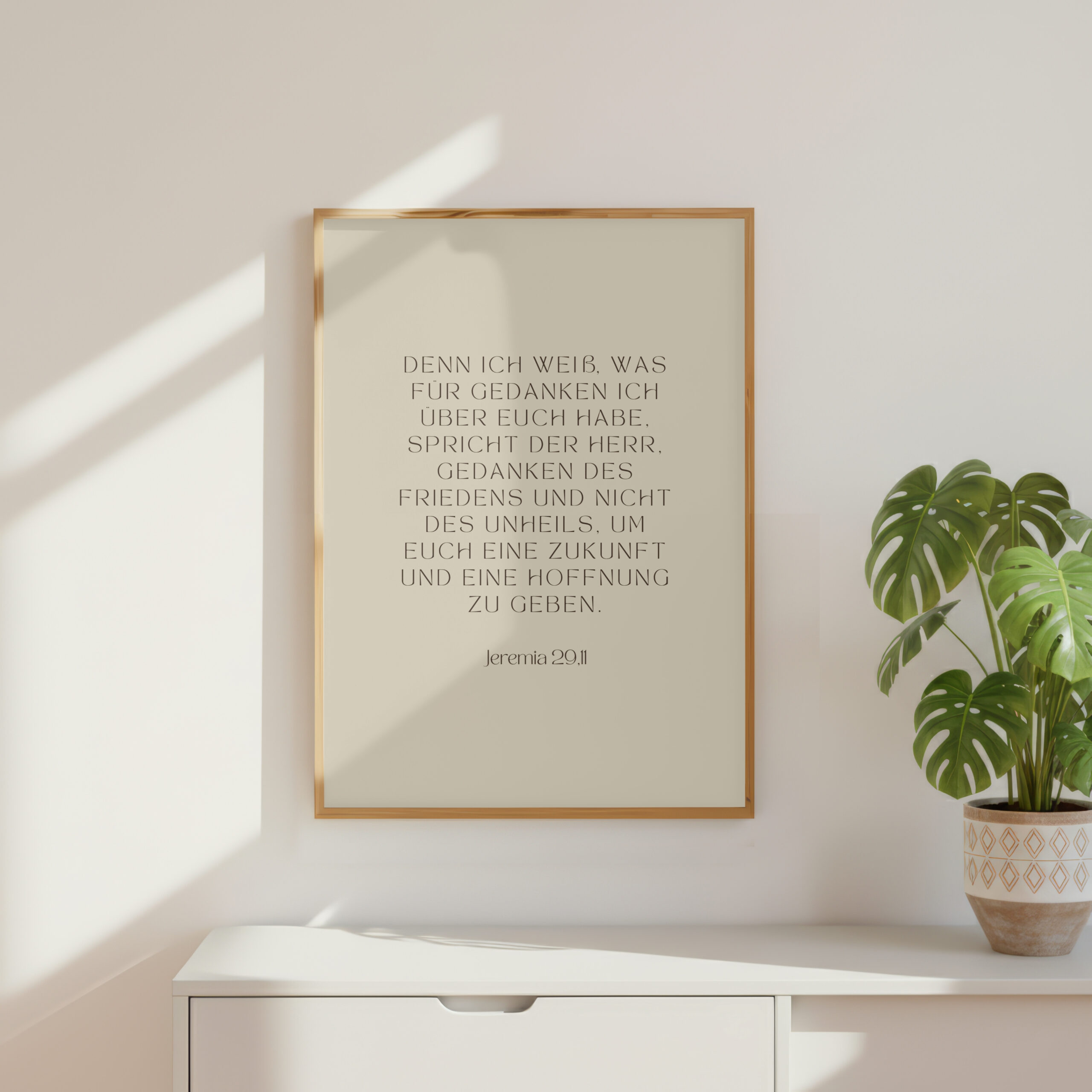JEREMIA 29 11 - minimalistisches Poster in beige 4 JEREMIA 29 11 - minimalistisches Poster in beige – Bild 4